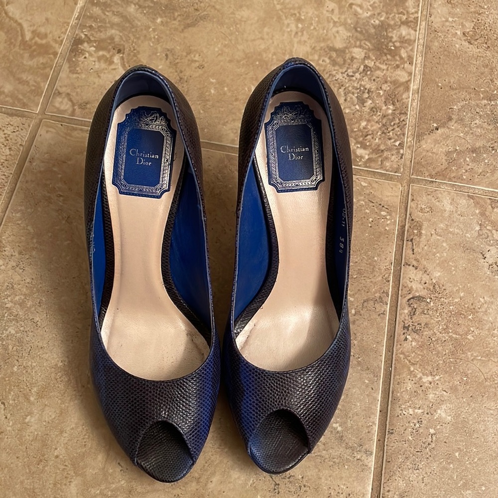 Christian Dior peep toe shoes
